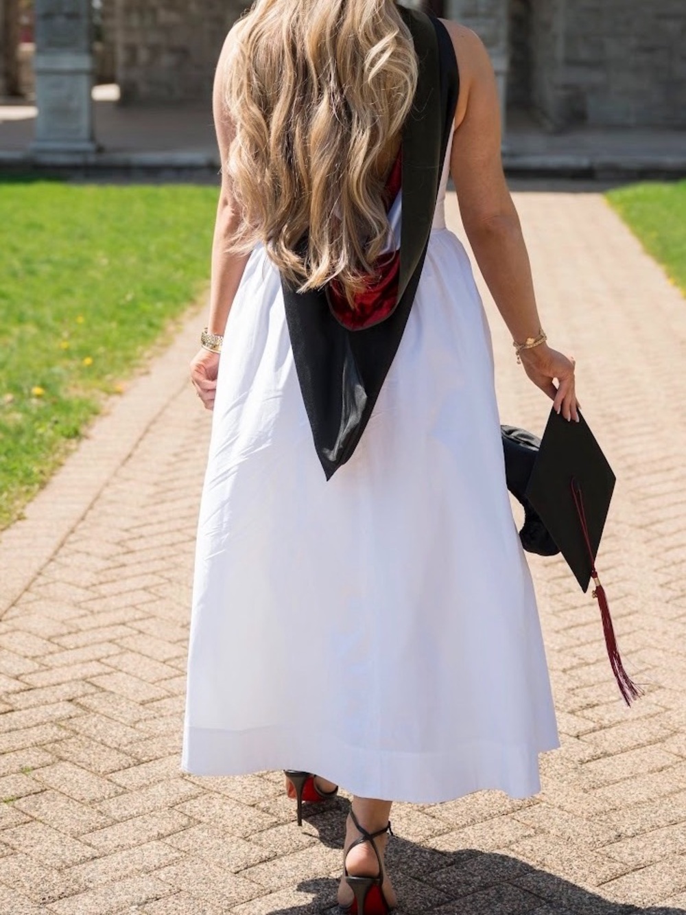 Classic White Graduation Dress tina poplin dress from aritzia